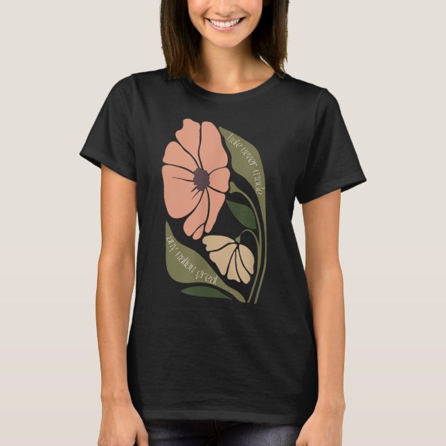 Subtle Boho Flowers Anti Trum P Liberal Protest Re T Shirt (Framsida)