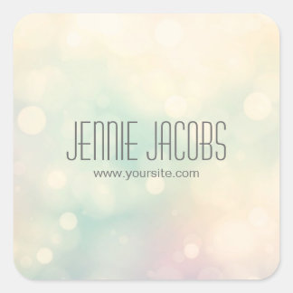 Subtle Bokeh Stickers Fyrkantigt Klistermärke