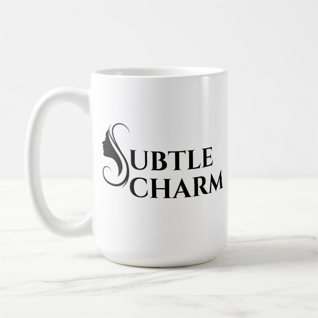 Subtle Charm Elegant Feminine Typography Kaffemugg (Vänster)