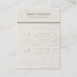 SUBTLE EGG WHITDOS 2 STUD EARRING VISNING CARD VISITKORT