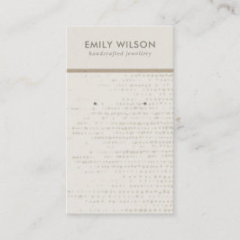 SUBTLE EGG WHITE STUD EARRING VISNING CARD VISITKORT