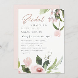 SUBTLE FÄRG TVÄTTAR MÖHIPPA för ROSA BLOMMIGT Inbjudningar