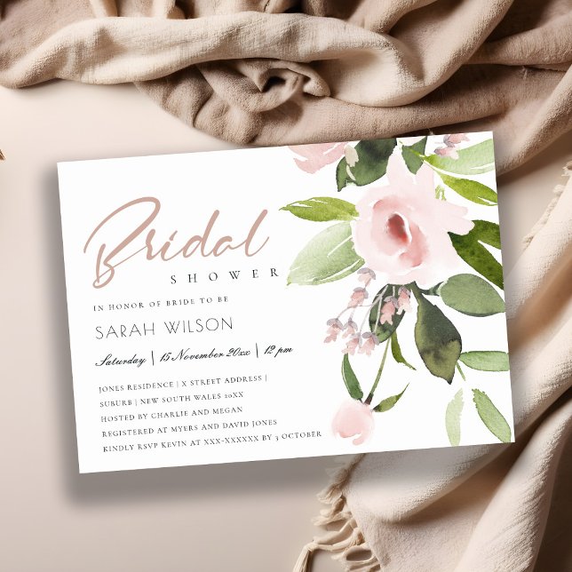 SUBTLE FÄRG TVÄTTAR MÖHIPPA för  ROSA BLOMMIGT Inbjudningar (Skapare uppladdad)