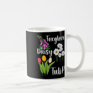 Subtle Floral Anti Trump Flowers Foxglove Daisy Tu Kaffemugg
