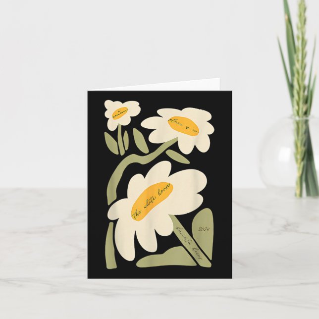Subtle Flower Kamala Harris Boho Blommigt Kort (Framsida)