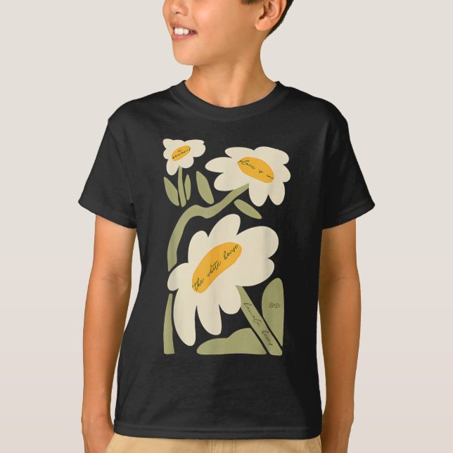 Subtle Flower Kamala Harris Boho Blommigt T Shirt (Framsida)