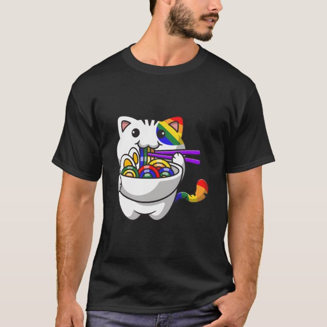 Subtle Gay Ra Cat Pride Flag Rainbow Flag Cat Gay T Shirt (Framsida)