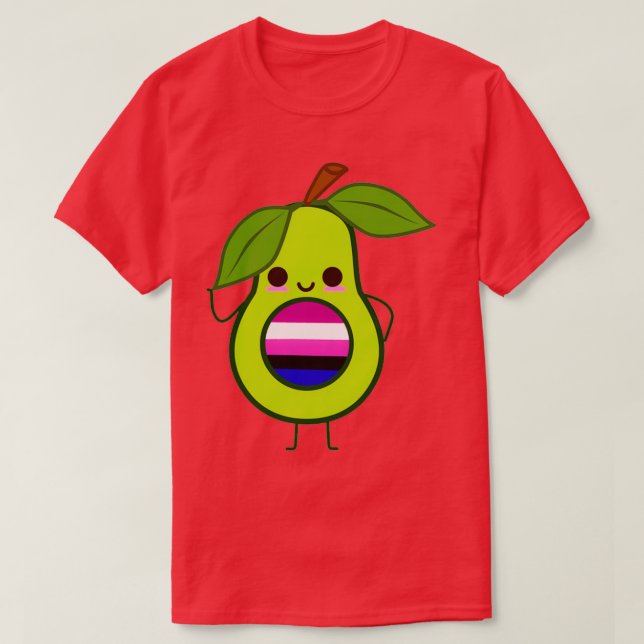 Subtle Genderfluid Avocado genderfluid avocado gen T Shirt (Design framsida)