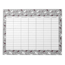 Subtle Geo Stars & Triangles – Grey  Anteckningsblock