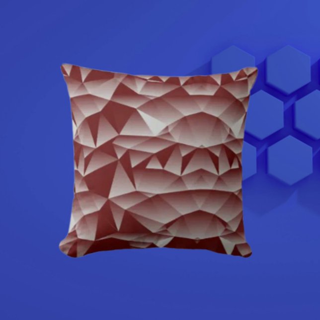 Subtle Geometry Burgundy Kudde (Skapare uppladdad)