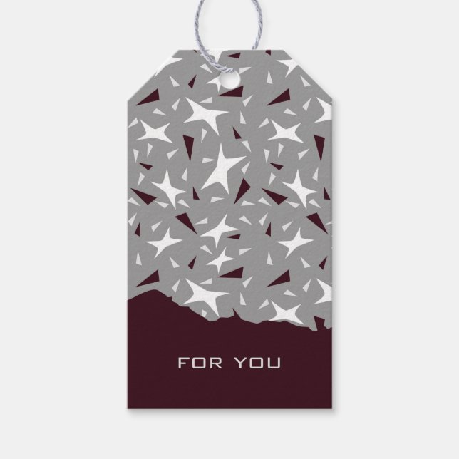 Subtle Geometry: Stars & Triangles – Grey Presentetikett (Framsidan)