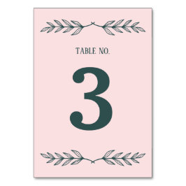 Subtle Grace Blush & Slate Gray Floral Wedding Bordsnummer