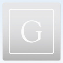 Subtle Light Grått Gradient Surname Monogram