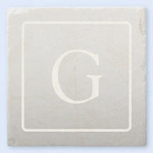 Subtle Light Grått Gradient Surname Monogram