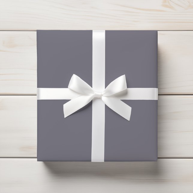 Subtle Muted Slate Grått Lilac Solid Presentpapper (Skapare uppladdad)