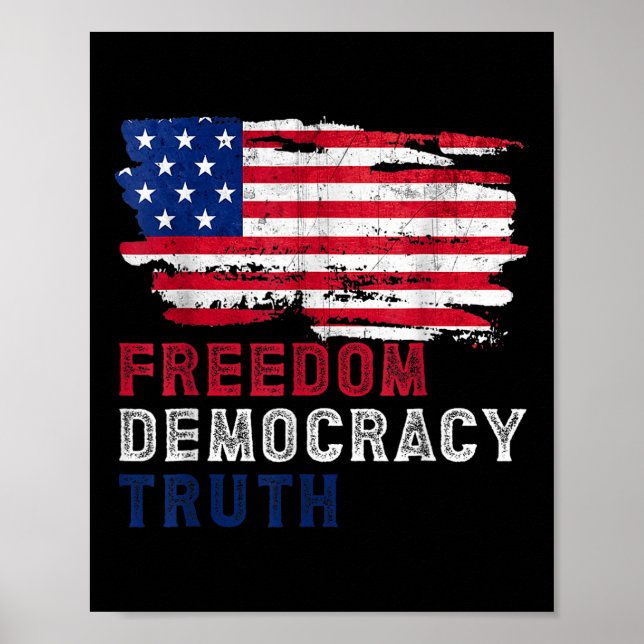 Subtle Political Freedom Democracy &amp; Truth Ame Poster (Framsidan)
