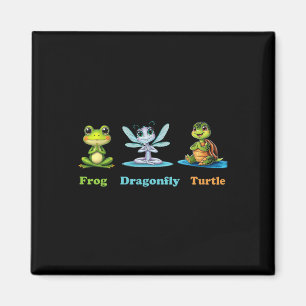 Subtle Politiskt humor Frog Dragonfly Turtle Yoga Magnet