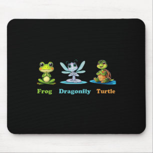 Subtle Politiskt humor Frog Dragonfly Turtle Yoga Musmatta