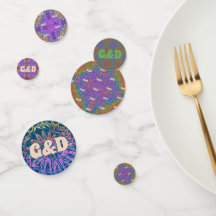 Subtle Rainbow Delicate Pastel Pattern & Initials