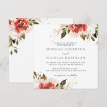 Subtle Red and White Blommigt Bouquet Bröllop