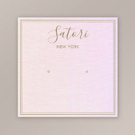 Subtle Rosa Ombre Stud Earring Visning Fyrkantigt Visitkort