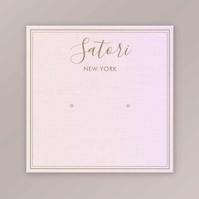 Subtle Rosa Ombre Stud Earring Visning Fyrkantigt Visitkort (Skapare uppladdad)