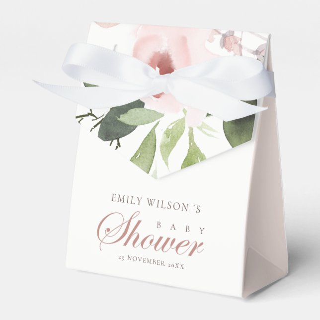 SUBTLE SOFT  ROSA ROS BLOMMIGT BABY SHOWER PRESENTASKAR (Framsidan Sidan)