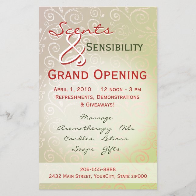 Subtle Swirls Flygblad (Framsidan)