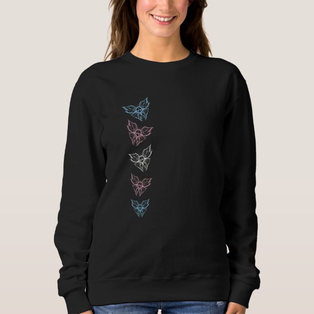 Subtle Transgender Ftm Mtf Goth Butterfly Trans Pr T Shirt (Framsida)