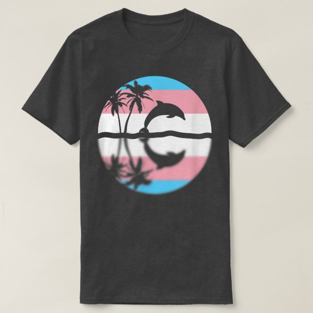 Subtle Transgender Pride Sunset, Trans Flagga, Pri T Shirt (Design framsida)