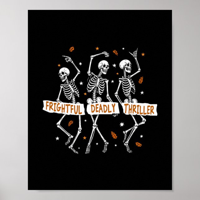 Subtle Trump Halloween Skeleton Frightful Deadly T Poster (Framsidan)