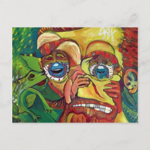 Subtle Vincent Van Gogh optisk illusion Postcard Vykort