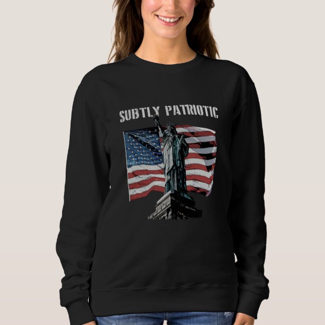 Subtly Patriotic American Proud USA Great Patrioti T Shirt (Framsida)