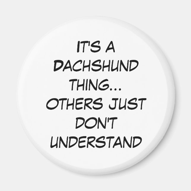 Suburban Cichagoland Dachshund Älskare Magnet (Framsidan)