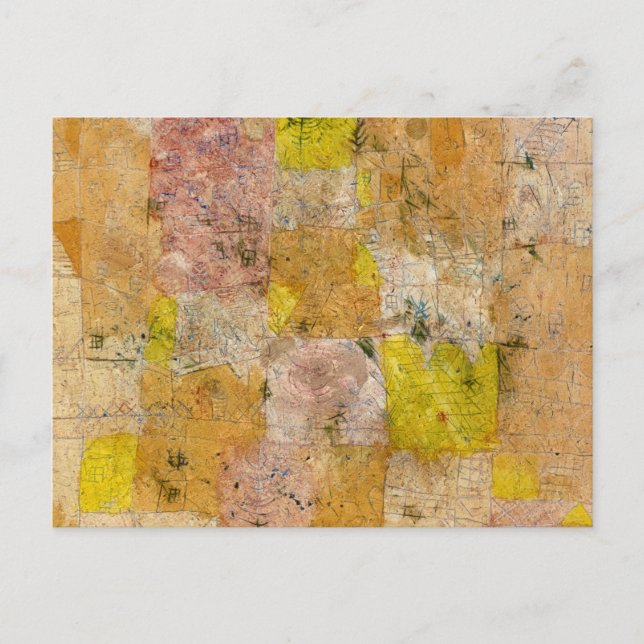 Suburban Idyll, 1926 av Paul Klee Vykort (Framsida)