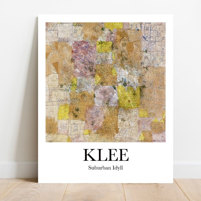 Suburban Idyll av Paul Klee Poster (Klee's vibrant Suburban Idyll!  Own this iconic print)
