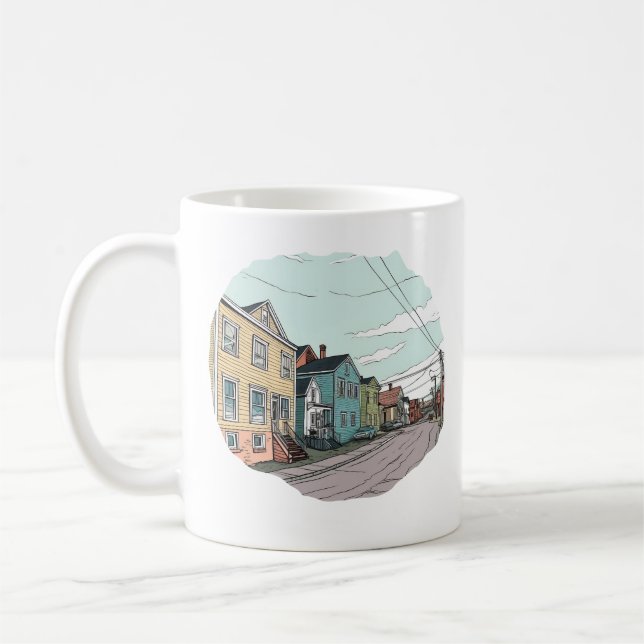 SUBURBAN NEIGHBORHOOD GEORGE STREET NEWFOUNDLAND KAFFEMUGG (Vänster)