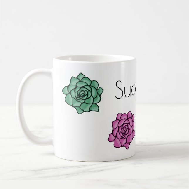 Succ det upp suckulenter kaffemugg (Vänster)