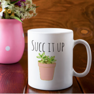 Succ it Up Succulents Cactus Southwest Humor Kaffemugg