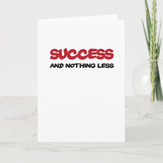 Success and nothing less kort (Framsida)