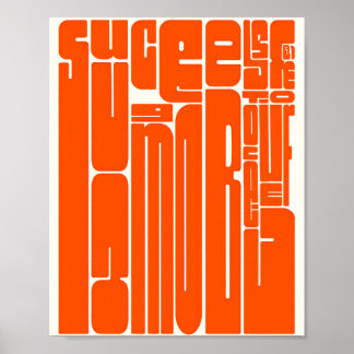 Success & Courage Inspirational Poster – Bold Retr