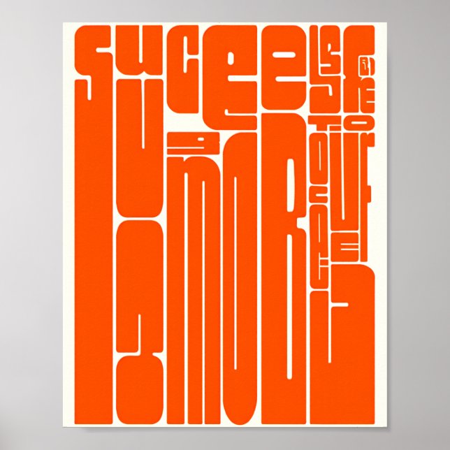 Success & Courage Inspirational Poster – Bold Retr (Framsidan)