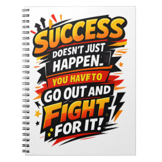 Success Fighter Quote Anteckningsbok