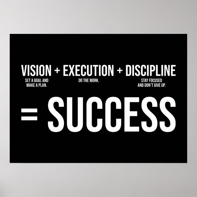 Success Formula - Gym, Hustle, Entrepreneur Poster (Framsidan)
