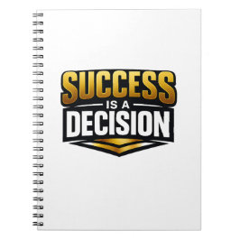 Success Guld Typografi på Svart Anteckningsbok