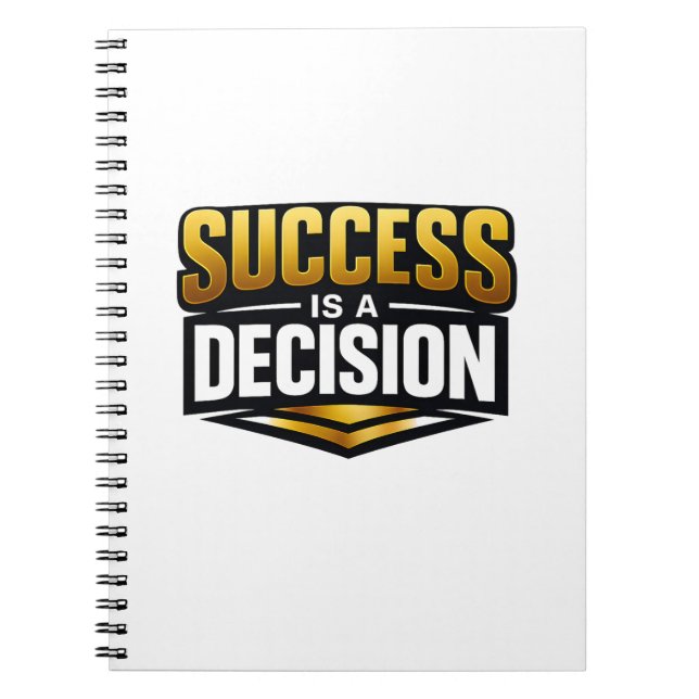 Success Guld Typografi på Svart Anteckningsbok (Framsidan)
