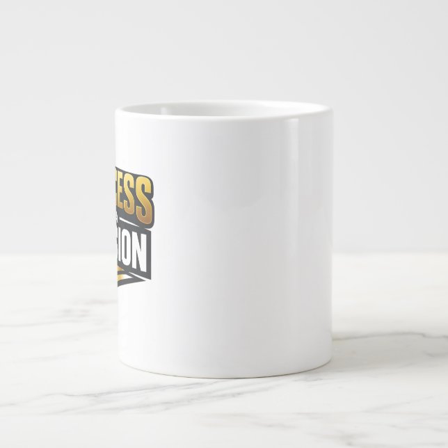 Success Guld Typografi på Svart Jumbo Mugg (Framsidan)