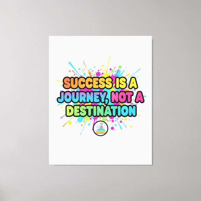 Success Is a Journey Motivational Quote Design Canvastryck (Framsida)