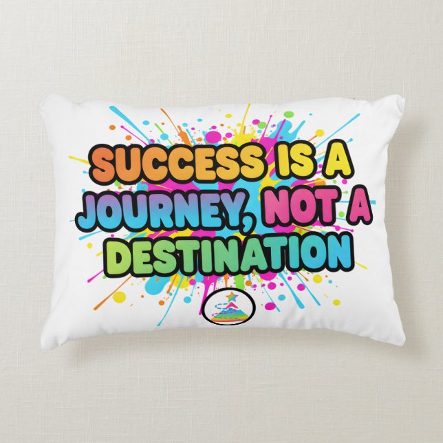Success Is a Journey Motivational Quote Design Prydnadskudde (Framsidan)