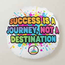 Success Is a Journey Motivational Quote Design Rund Kudde